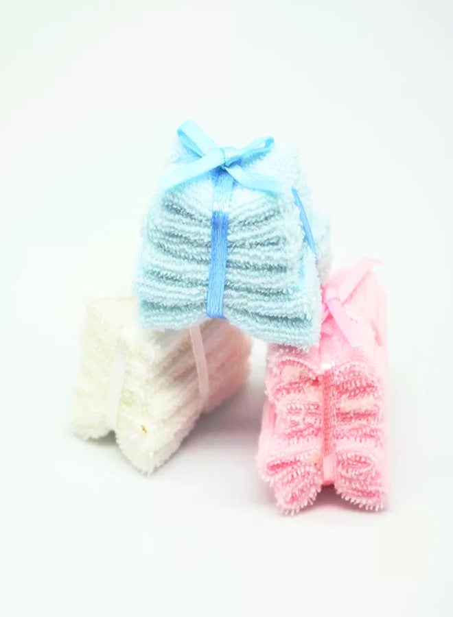 RillyRellow Dollhouse Miniature Towels, 1:12 Bathroom Bath Towel, Mini Face Towel, for Dollhouse Bathroom Furniture Decor (1PCS) (Pink) - Image 1